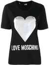 LOVE MOSCHINO HEART PRINT T-SHIRT