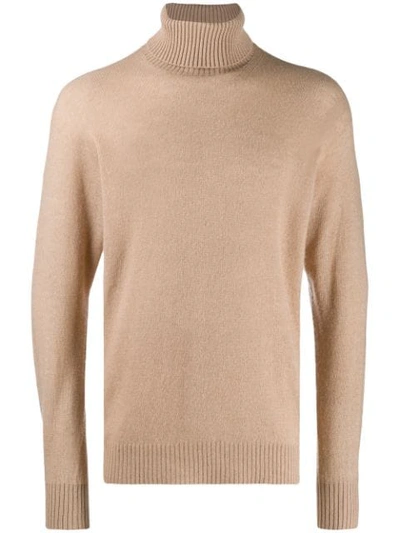 Maison Flaneur Roll Neck Sweatshirt In Neutrals