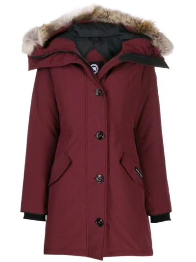 Canada Goose Rossclair Padded Parka In Red