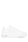 MIU MIU MIU MIU PLATFORM CRYSTAL EMBELLISHED SNEAKERS