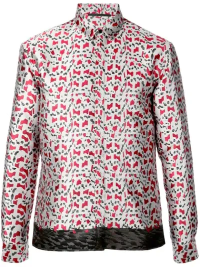 Haider Ackermann Printed Shirt In Silver