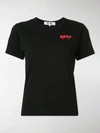 Comme Des Garçons Play Comme Des Garcons Play Black And Red Double Hearts T-shirt In Black