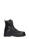 STRATEGIA COMBAT BOOTS IN BLACK LEATHER,11035478