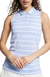 NIKE DRI-FIT STRIPE SLEEVELESS POLO,AJ8669