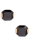 Kate Spade That Sparkle Princess Cut Stud Earrings In Jet