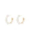 SIMONE ROCHA SIMONE ROCHA DAISY PEARL-EMBELLISHED HOOP EARRINGS - WHITE