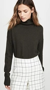 AUTUMN CASHMERE RELAXED MOCK NECK CASHMERE SWEATER