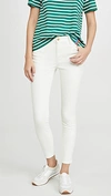 Frame Le High Skinny High-rise Skinny Jeans In Off White Coated