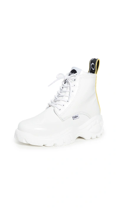 Buffalo Gillian High Top Sneakers In White