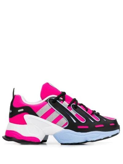 Adidas Originals “eg Boost W”网眼&皮革运动鞋 In Pink / Black