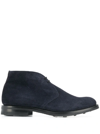 Church's Round-toe Desert Boots In Blue