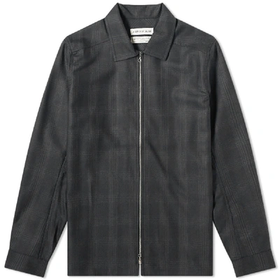 A Kind Of Guise Delon Zip Shirt In Black