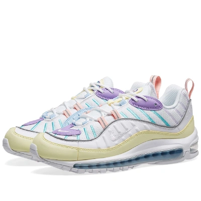 Nike Women's Air Max 98 Athletic Sneakers In Lemon Green/white