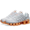 Nike Shox Total Sneakers In Grey ,orange