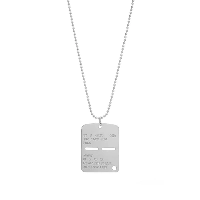 Alyx 1017  9sm Military Dog Tag In Silver