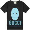 GUCCI Gucci Mask Print Logo Tee,493117-XJBTY-10056