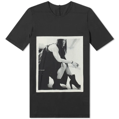 Rick Owens Drkshdw Printed Cotton Jersey T-shirt In Black