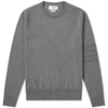 THOM BROWNE Thom Browne Merino Tonal Four Bar Crew Knit,MKA251A-00014-0357