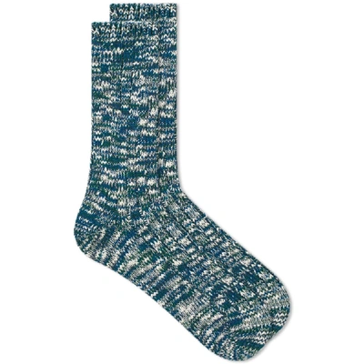 Anonymous Ism Slub Crew Sock In Blue