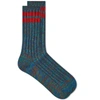 ANONYMOUS ISM Anonymous Ism 2 Line Mix Crew Sock,15031800-4070