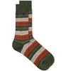 ANONYMOUS ISM Anonymous Ism Fair Isle Stripe Crew Sock,15620900-3970