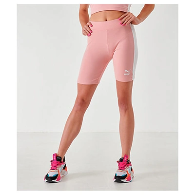 Puma Women's Classics T7 Bike Shorts In Pink
