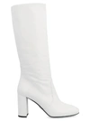 PRADA PRADA CALF HIGH CHUNKY HEEL BOOTS