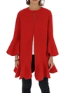 VALENTINO VALENTINO RUFFLE HEM COAT