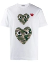 Comme Des Garçons Play Comme Des Garcons Play Camouflage Large Small Short Sleeve White