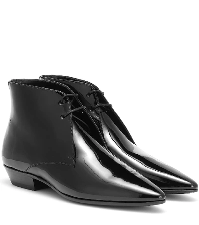 Saint Laurent 20mm Jonas Brushed Leather Boots In Black