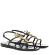 SAINT LAURENT CASSANDRA 05 LEATHER SANDALS,P00403703