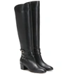 JIMMY CHOO HUXLIE 45 LEATHER KNEE-HIGH BOOTS,P00413249
