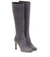 JIMMY CHOO TEMPE 85 SUEDE KNEE-HIGH BOOTS,P00413334