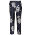 ALEXANDER MCQUEEN FLORAL JACQUARD PANTS,P00399770