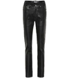 BALENCIAGA HIGH-RISE LEATHER PANTS,P00402876