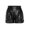 Philosophy Di Lorenzo Serafini High Waist Wrinkled Duchesse Shorts In Black