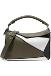 LOEWE PUZZLE SMALL colour-BLOCK TEXTURED-LEATHER SHOULDER BAG