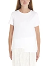 LOEWE LOEWE LOGO EMBROIDERED ASYMMETRIC HEMLINE T