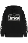 ARIES 2 CHAINS PRINTED COTTON-JERSEY HOODIE