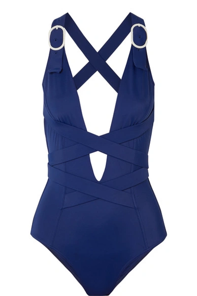 Medina Seaquest Buckled Swimsuit In Navy