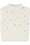 CECILIE BAHNSEN ALINA BEAD-EMBELLISHED WOOL-BLEND TANK