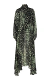 GIVENCHY FLORAL-PRINT SILK-GEORGETTE MAXI DRESS,742953