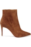 CHRISTIAN LOUBOUTIN SO KATE BOOTY 85 SUEDE ANKLE BOOTS