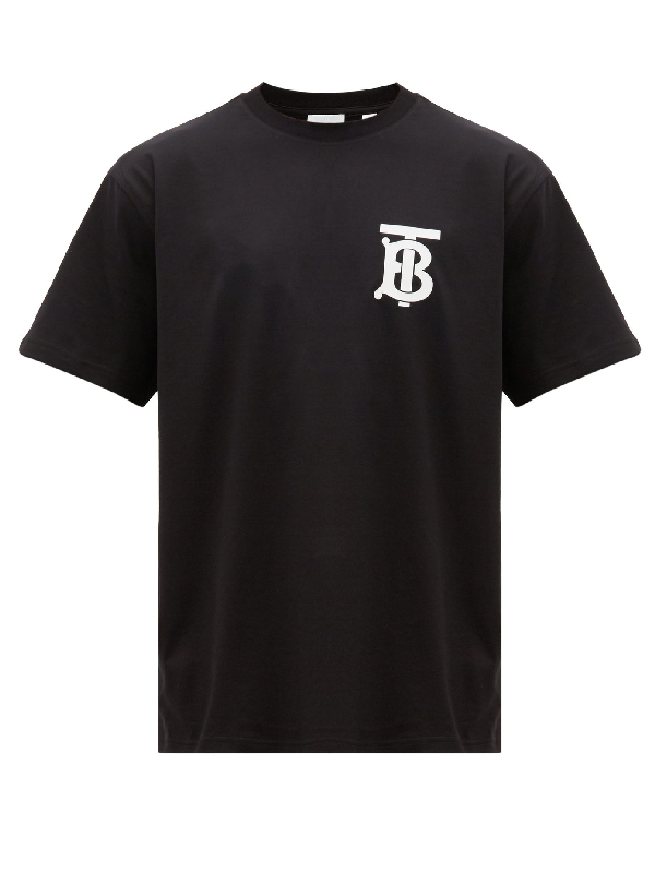 Burberry Monogram Motif Cotton Oversized T-shirt In Black | ModeSens