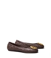 Tory Burch Women's Minnie Quilted Leather Travel Ballet Flats In Espresso