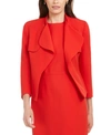 ANNE KLEIN CASCADE-COLLAR OPEN-FRONT BLAZER