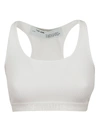 OFF-WHITE RIBBED BRA TOP WHITE NO COLOR,11036250