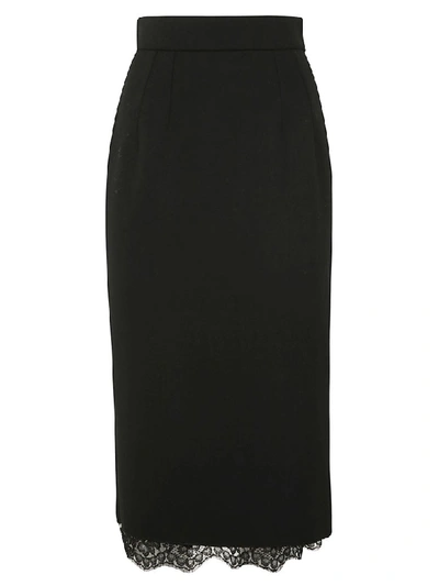 Dolce & Gabbana Long Pencil Skirt In Black