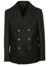 Givenchy Buttoned Peacoat In Black