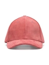 NICK FOUQUET NICK FOUQUET EMBROIDERED SUEDE CAP - 粉色